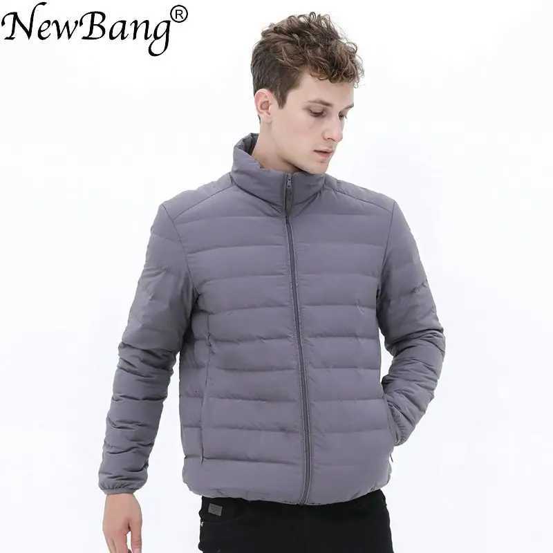 Matt Fabric Ultra Light Down Jacket Men Winter Mens Down Jacket Windbreaker Feather Jacket Men Lightweight Portable Warm Coat W250722