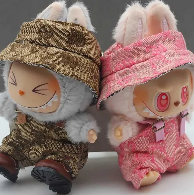 Labubu Clothes Labubu Doll Apparel V1 V2 V3 Doll Clothes Advanced luxury design customization Heartbeat Printed Hats Gorgeous Dresses Accessories drop ship
