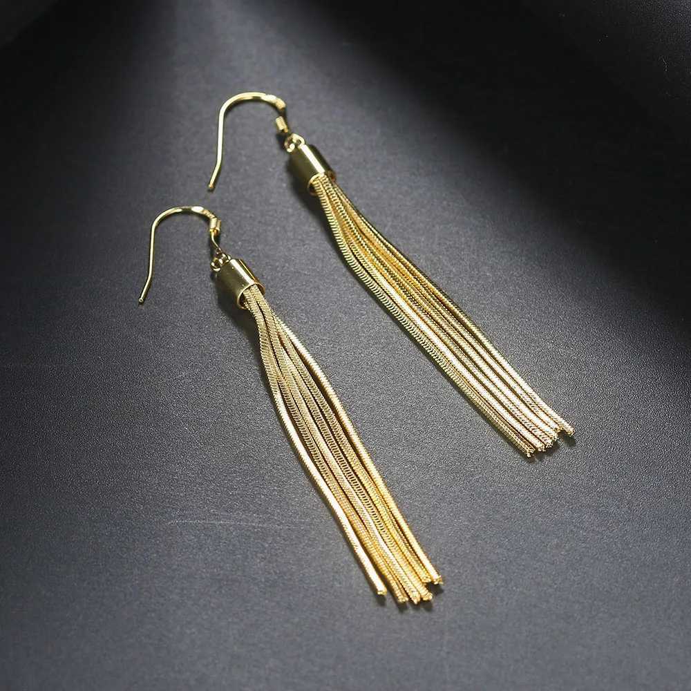 7049 Piercing Long Tassel Drop Earrings For Women Christmas Gift Gold Color Women Accessories Jewelry Fashion Jewelry E267 XJ250722