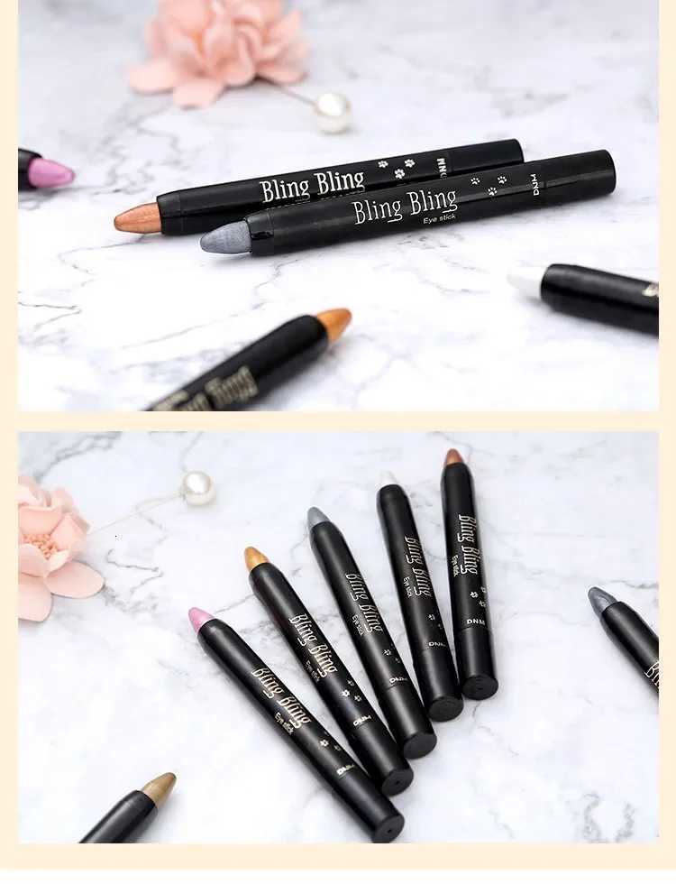 16 Colors Bling Eyeshadow Pen Eyeshadow Stick Eyeshadow Palettes for Women Bling Silkworm Pen Shimmering Eyeshadow Glitter Pencil W250722