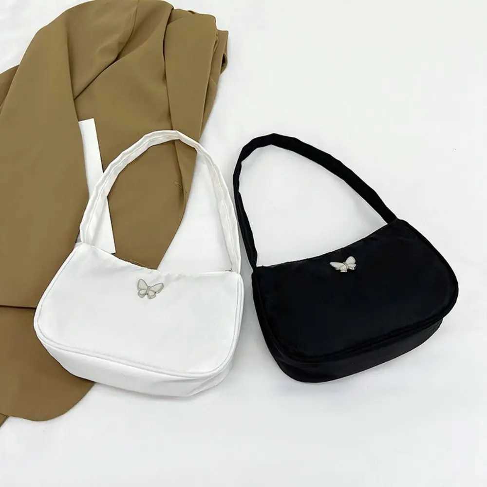 PVC+polyester Handbag Simple Clouds Butterfly Crossbody Bag Korean Version High Capacity Underarm Bag Spring and Summer XJ250704