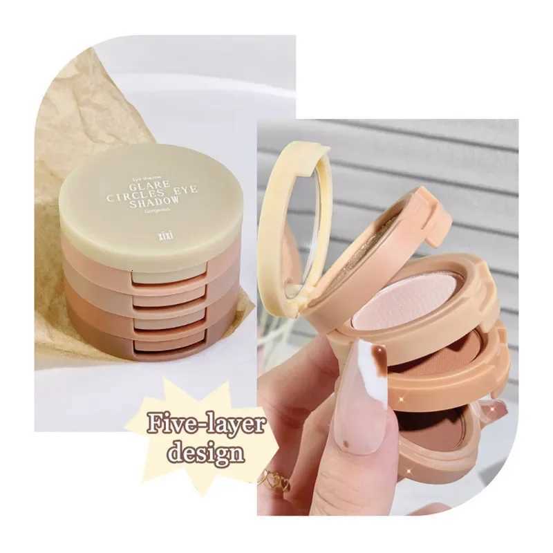 4 In 1 Matte Eyeshadow Contouring Highlight Palette by B Four-layer Eyeshadow Earth Color Multifunction Makeup Palette W250722