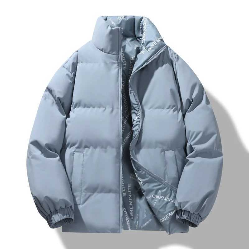 2024 Mens Winter Down Jacket Winter Jacket Mens Stand Collar Warm Parka Coat Street Fashion Casual Brand Solid Color Outerwear W250722
