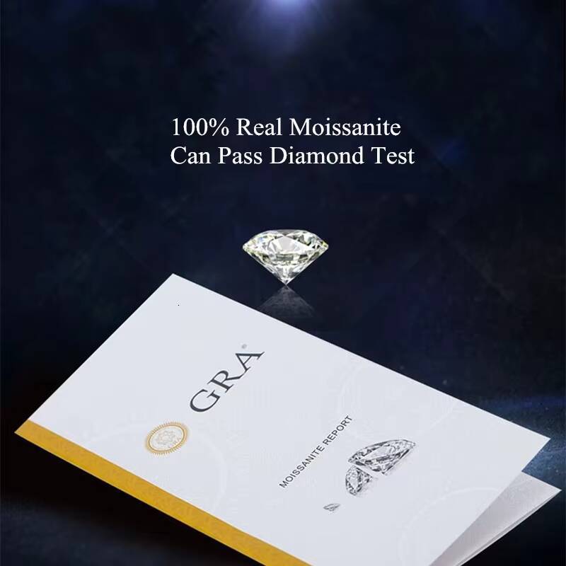 Silver 925 Original Round Brilliant Cut Diamond Test Past 2-6.5mm D Color Moissanite Tennis Necklace for Wedding Fine Jewelry