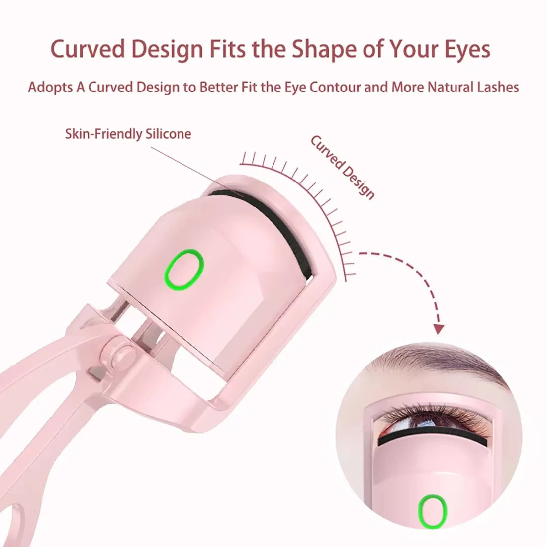 1pc ABS Electric Eyelash Curler Modern Beauty Eye Instrument For Home Long-Lasting Curl Electric Eye Lash Perm Eyelashes Clip 250716