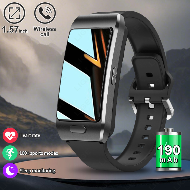 LIGE Men's and Women's Health and Fitness Tracker: 100 Day Battery Life Activity Tracker, with Answering/Dialing Phone Blood Pressure SpO2 S