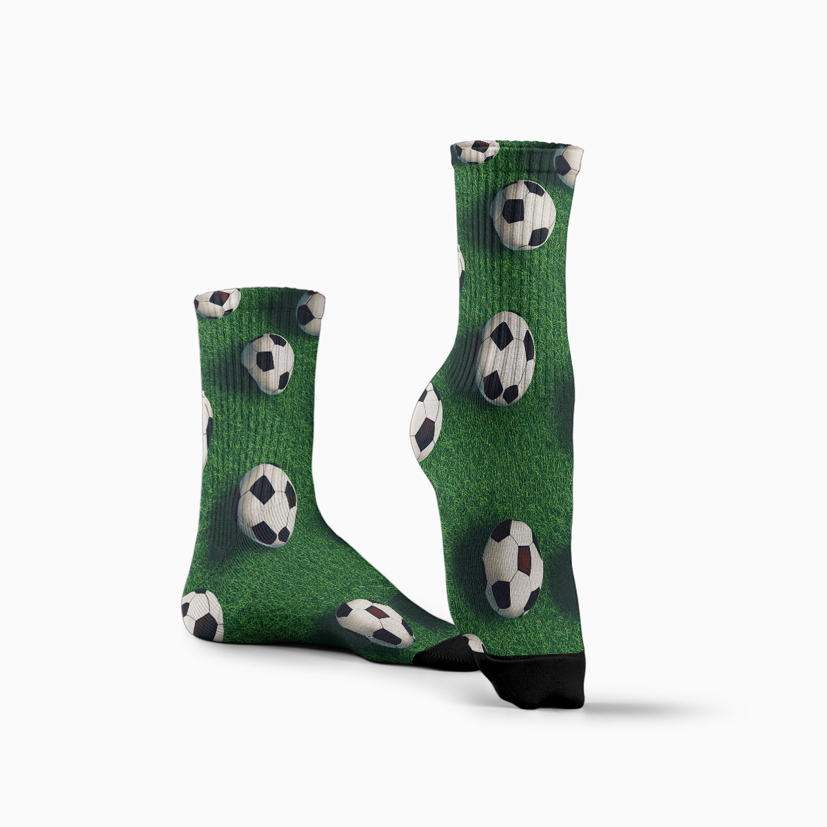 Soccer Field & Balls Unisex Tube Designer Socks C081