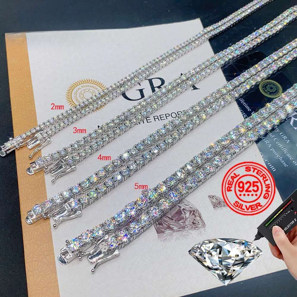 100% tested ladies' and gentlemen's sapphire pendant necklace 2mm/3mm, gold plating, pure silver, Swiss high-quality premium jewelry