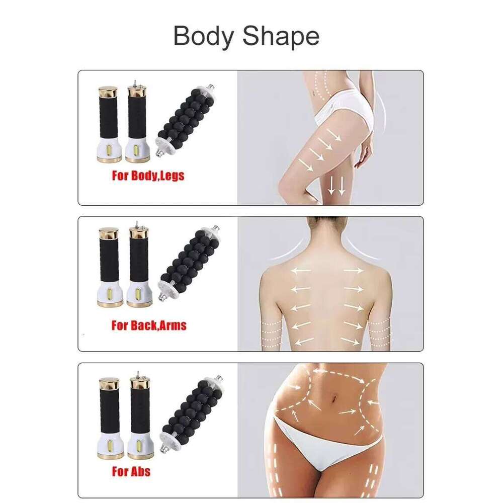 7D Rolling Beads Cylinder Therapy Rotating Roller Fiess Massager Anti-Cellulite Sliming Body Contouring hine