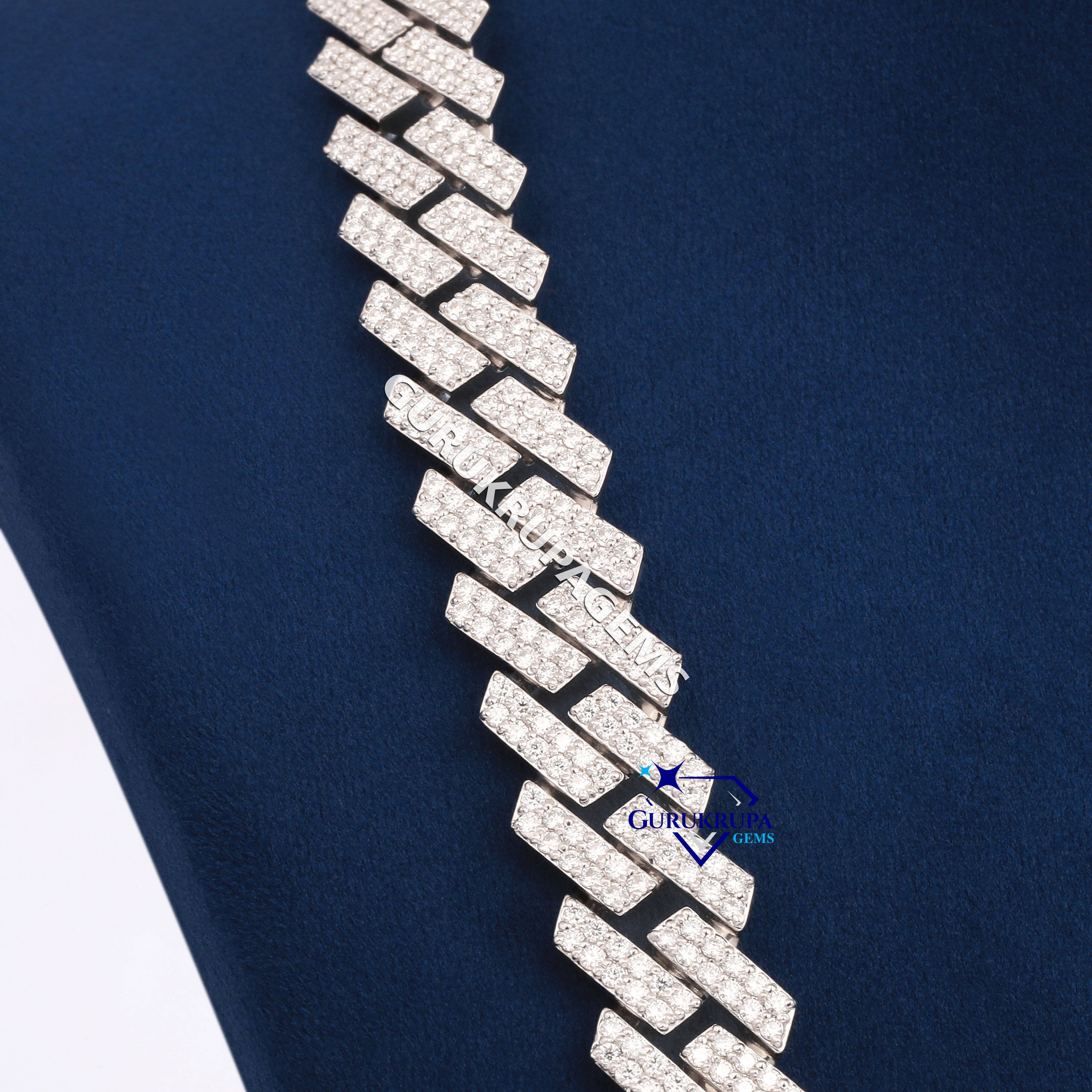 Hot Selling Iced Out Round Cut Moissanite Diamond 925 Sterling Silver Necklaces Hip Hop Cuban Link Chain VVS Clarity
