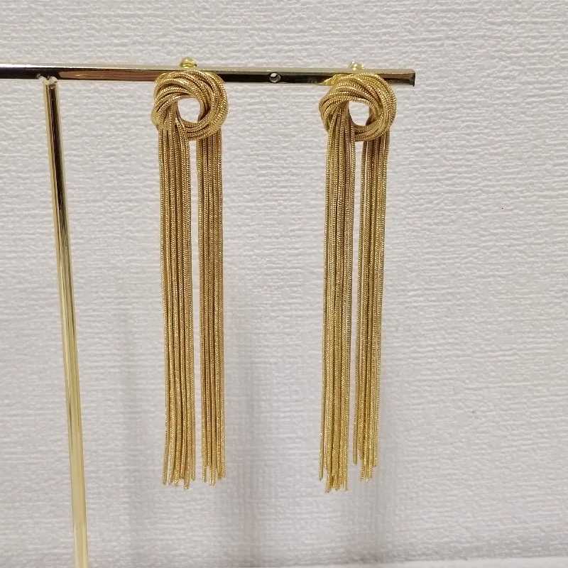 Exaggerate Luxury Long Tassel Earrings for Women Gold Color Geometric Chain Drop Earrings Statement Jewelry Accessories Gift XJ250722