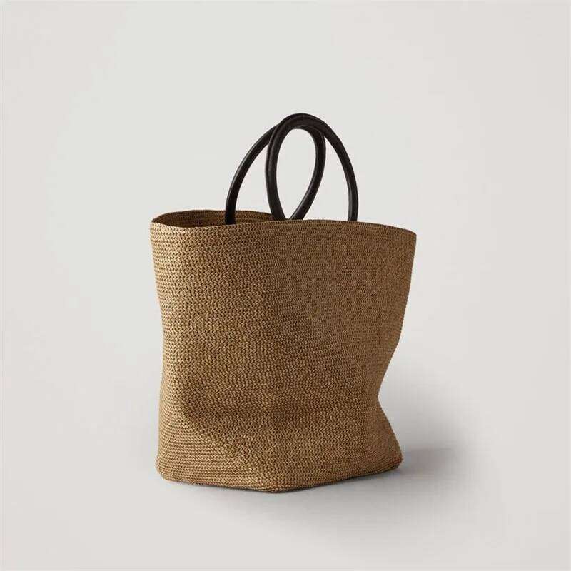 Women Straw Bag Bohemia Beach Handmade Wicker Summer Tote Big Handbag Rattan Shoulder Messenger Bags City Bag