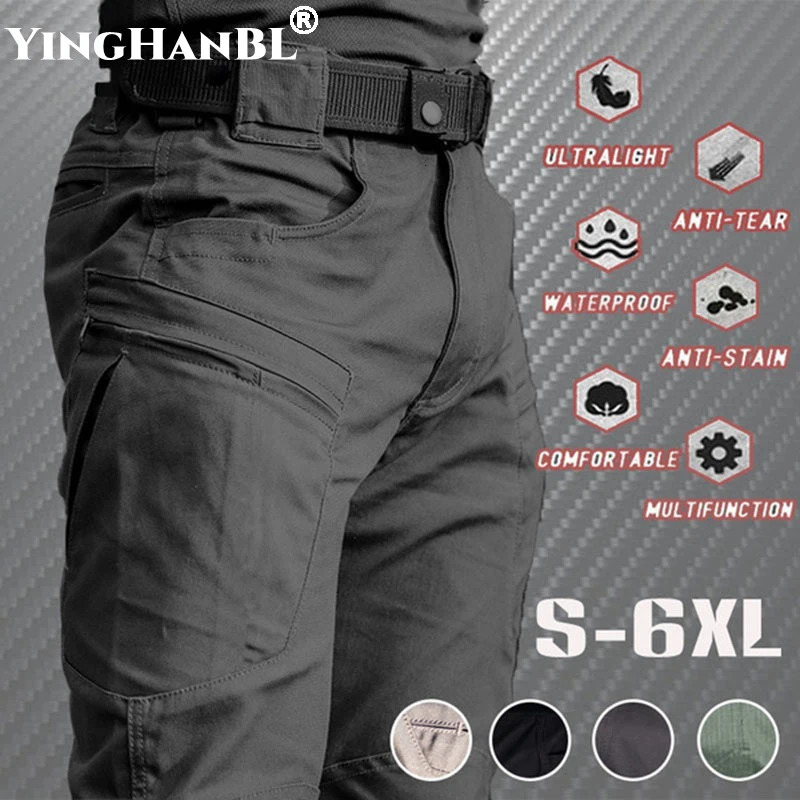 Summer Casual Lightweight Army Military Long Trousers Male Waterproof Quick Dry Cargo Camping Overalls Tactical Pants Breathable 250717