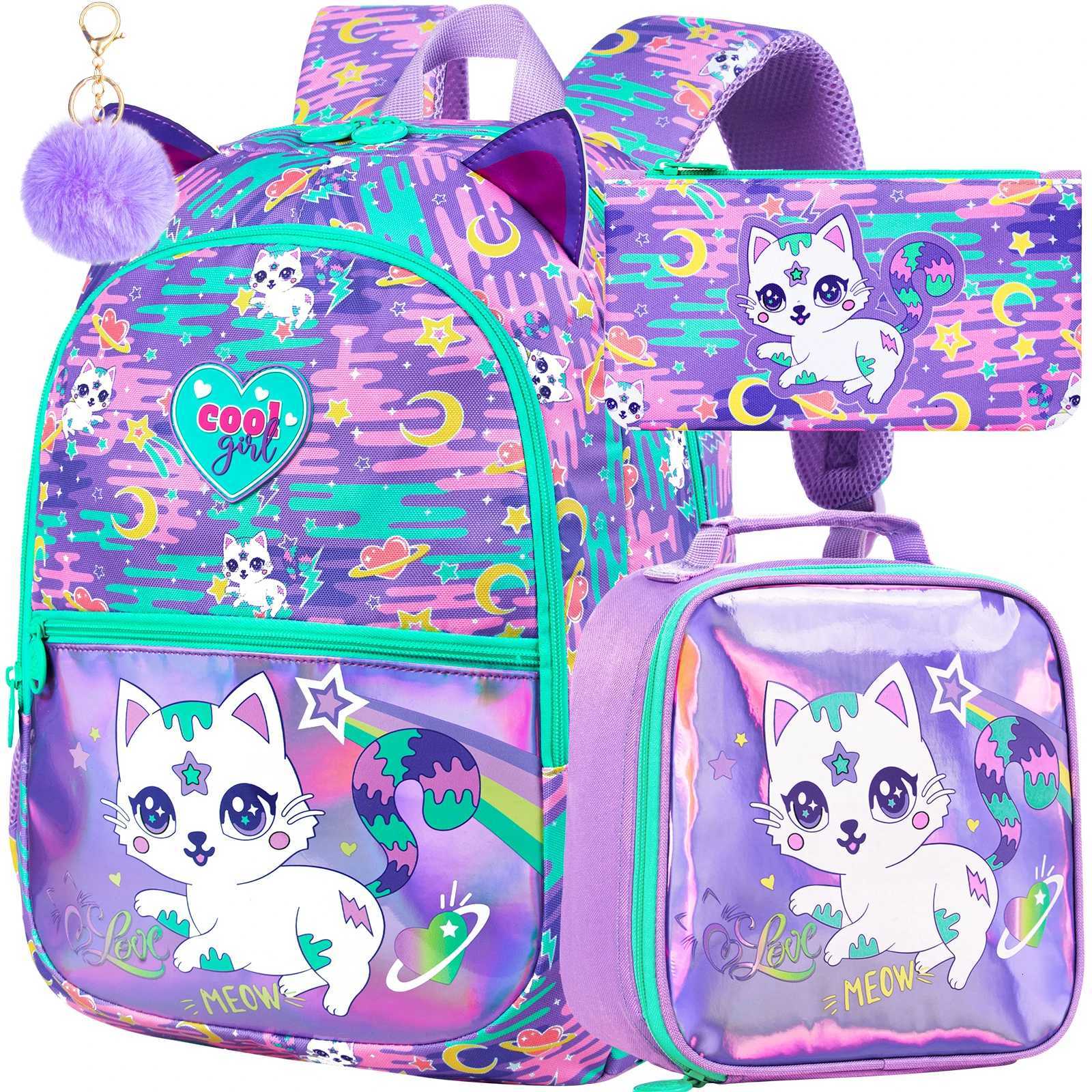 16.5 Backpack for Girls 3Pcs Kids Bookbag Set for Kindergarten/Preschool/Elementary School? Waterproof Lightweight Backpack Y250722