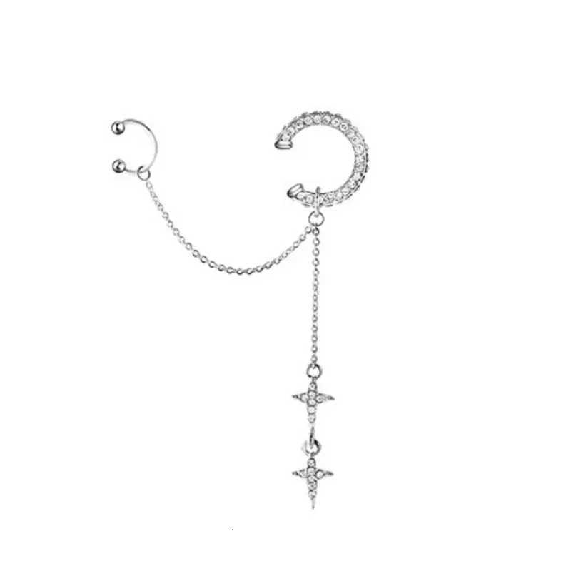 1Pc 2024 Fashion Minimalist No Piercing Ear Cuff Earrings for Women Fake Piercing Tassel Star Ear Clips Earrings for Women Jewelry XJ250722