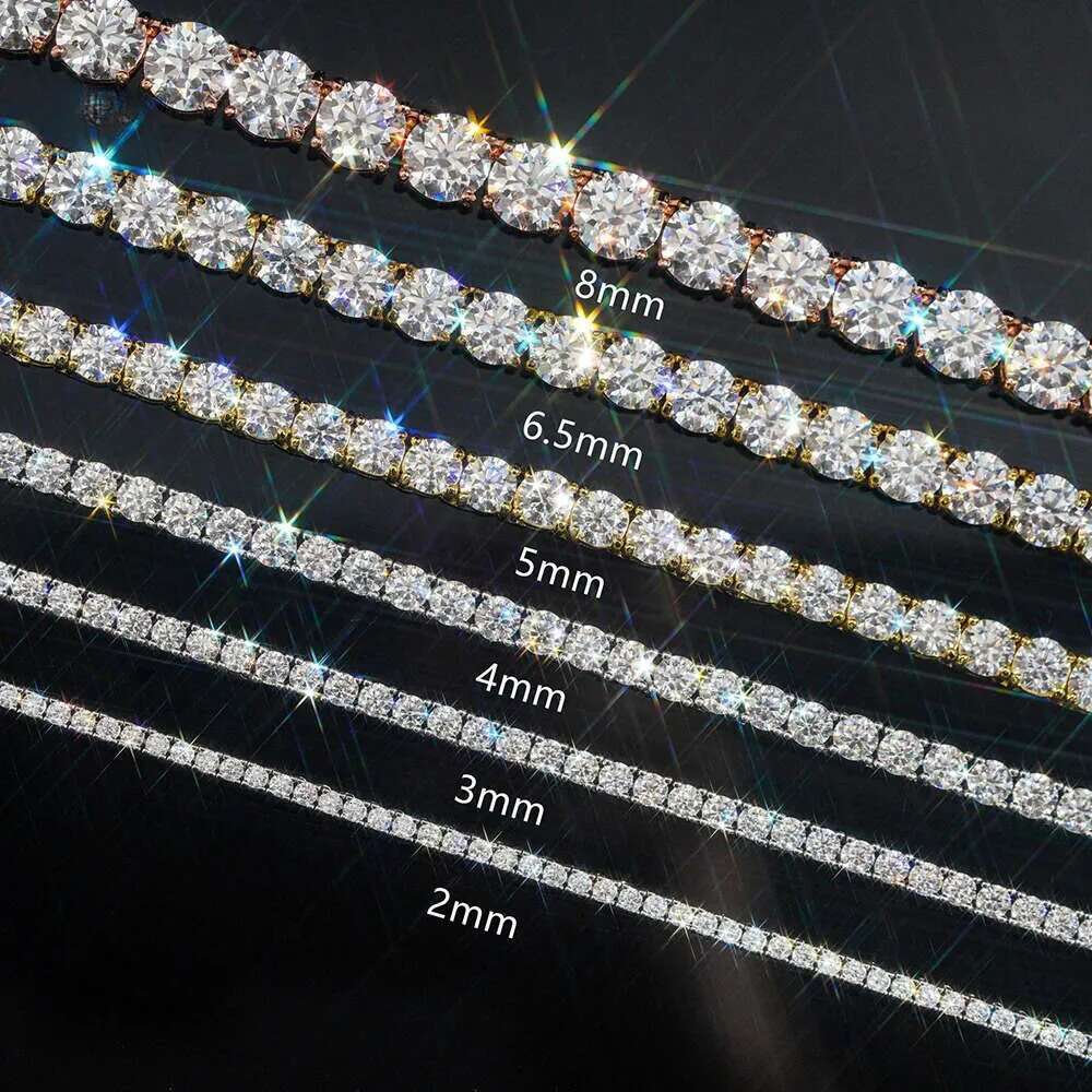 100% tested ladies' and gentlemen's sapphire pendant necklace 2mm/3mm, gold plating, pure silver, Swiss high-quality premium jewelry