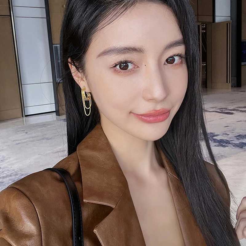 Feminine Temperament Metal Tassel Geometric Earrings 2024 New Design Jewelry Wedding Party Luxury Accessories For Womens Gift XJ250722