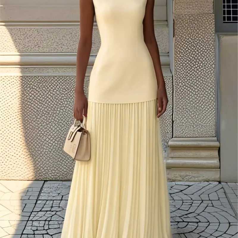 Womens Strapless Long Prom Dress Ele Wedding Dress Casual Loose Ruched Maxi Dress Floor Length Ele Evening Dress XJ250722