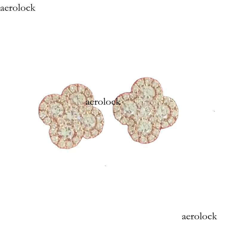 Popular for women VVS Moissanite solid 14k gold cluster clover chilled earrings