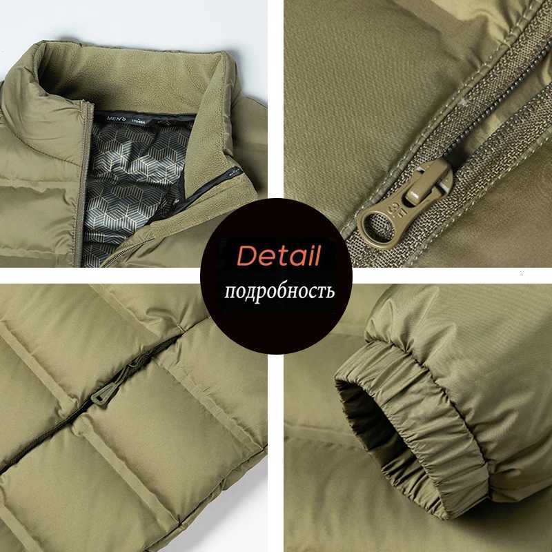 Winter Men Padded Stand Collar Casual Parkas Coats Men Solid Duck Down Windproof Puffer Parka Men Overcoat Parka Plus Size 8XL W250722