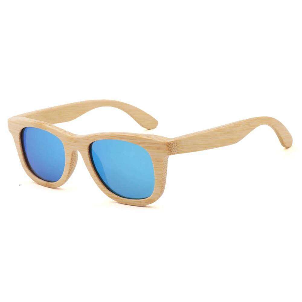 BerWer Fashion Bamboo Wood Vintage Sunglasses Children Brand Designer Sun Glasses Wooden Driving Eyewear
