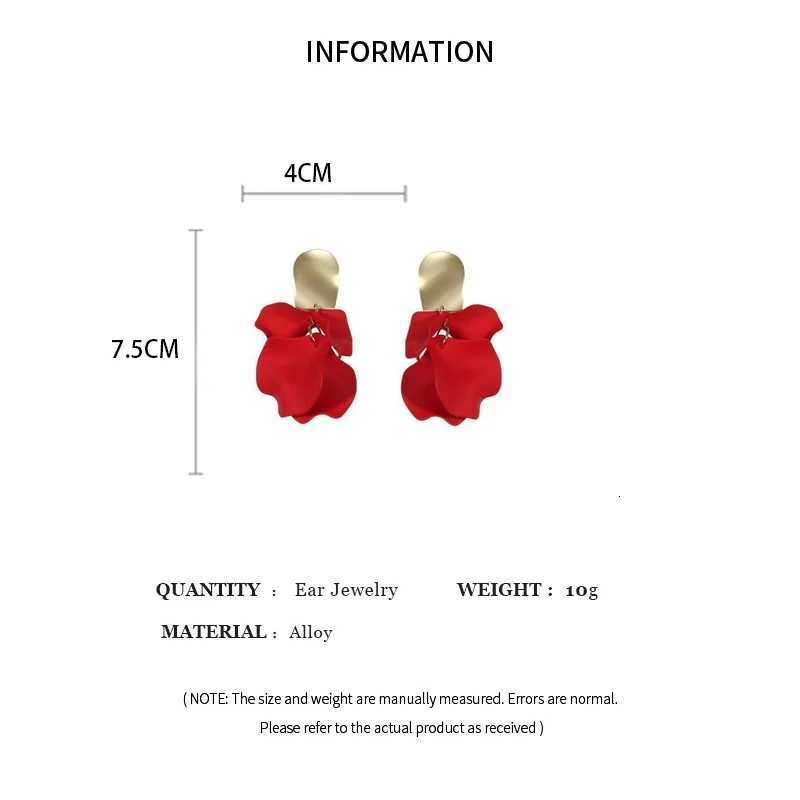 Stylish Multicolored Flower Earrings For Women Delicate Petal Tassel Stud Earring Temperament Everyday Party AccessoriesXJ250722