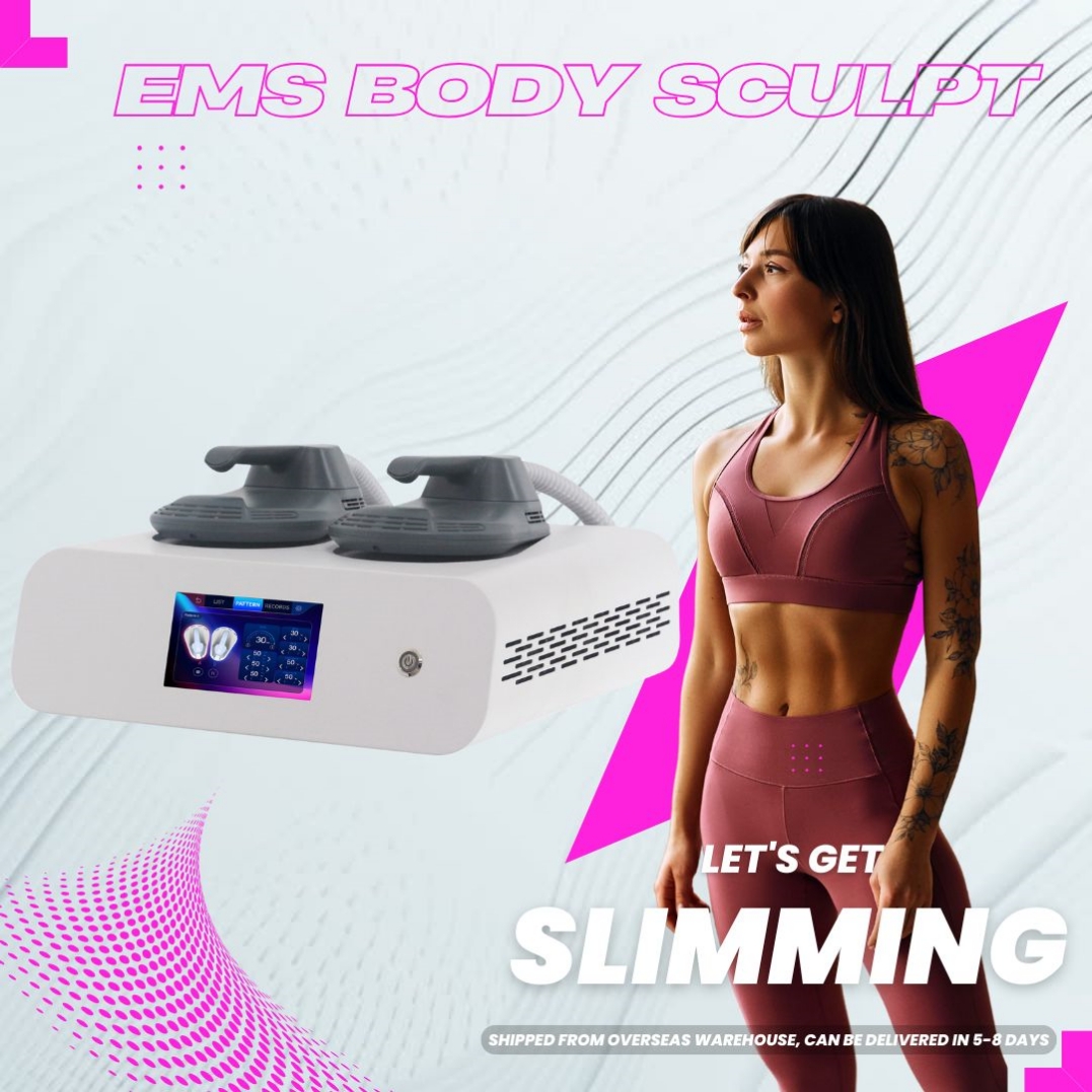 Portable EMS Body Sculpt RF Machine New Upgrade 6500W 200HZ EMS Body Muscle Building Body Slimming Fat Removal Device