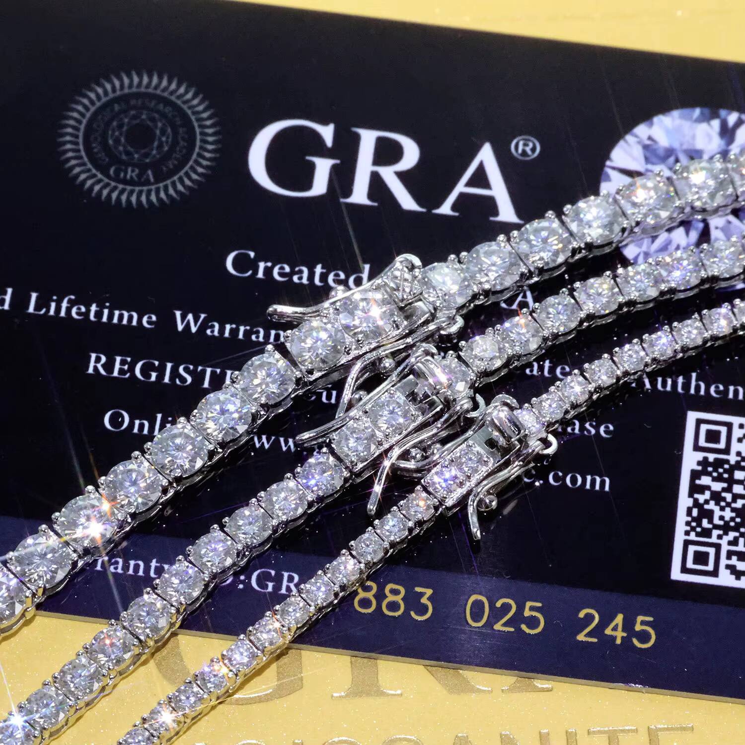 Pass Diamond Tester RTS Hip Hop Jewelry Charms Iced Out 2.0mm-6.5mm Lab Diamond 925 Silver VVS Moissanite Tennis Chain Necklaces