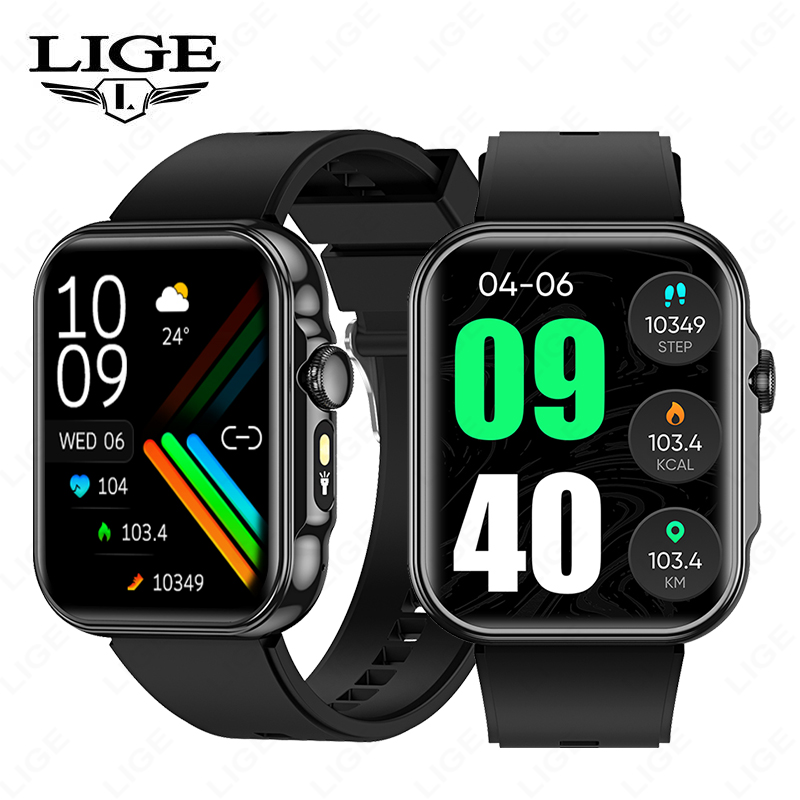 LIGE Fitness tracker watch with heart rate monitor large screen activity tracker with pedometer sleep monitoring calories pedometer smart watch men�