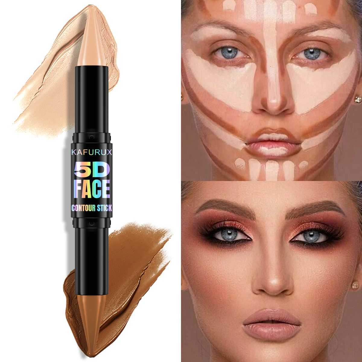 1PC Contour Stick Duo Double-Ended Highlight and Shadow Cream Waterproof Full Coverage Face Foundation Concealer Pen Long Lasting W250722