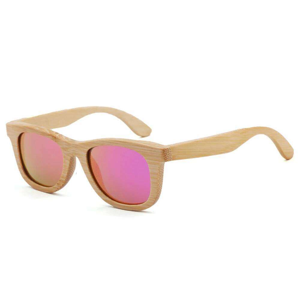 BerWer Fashion Bamboo Wood Vintage Sunglasses Children Brand Designer Sun Glasses Wooden Driving Eyewear