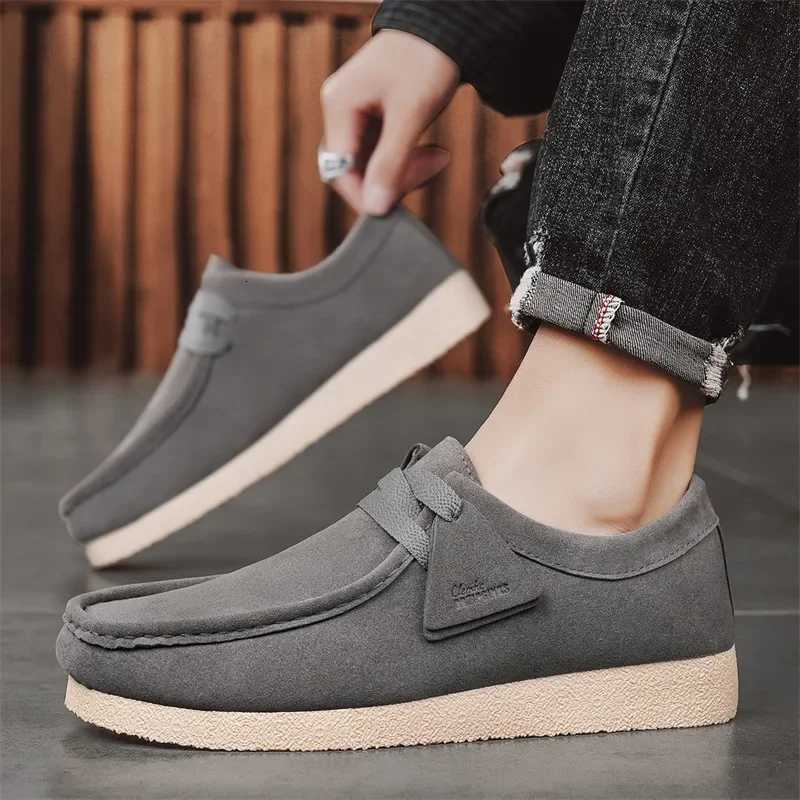 Autumn Men Casual Shoes High-end Suede Leather Business Shoes Non-slip Male British Comfortable Breathable Flats Shoes 39-44 XJ250722