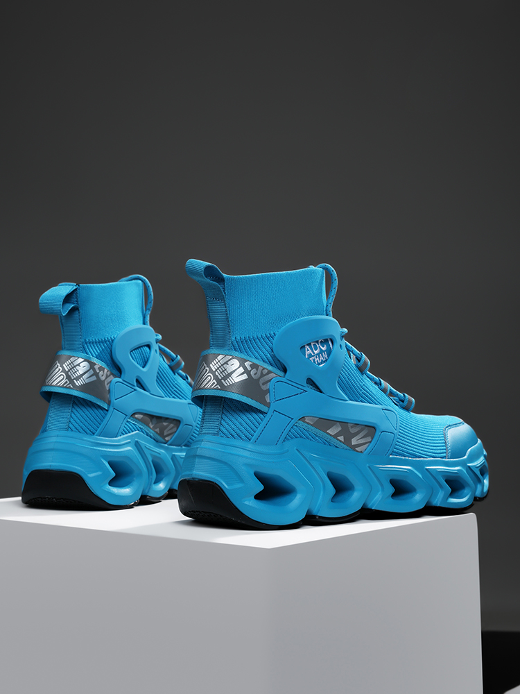 2506- Men's high top height increasing spring breathable men's shock-absorbing casual mesh sports shoes, hot selling in 2025