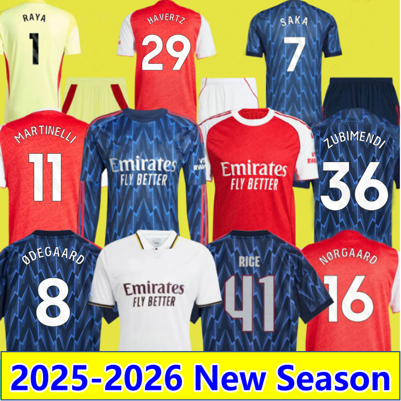 2025 GYOKERES RICE SAKA soccer jerseys fans player G.JESUS 25 26 home away ODEGAARD MARTINELLI MADUEKE football shirt HAVERTZ NORGAARD ZUBIMENDI Men Kids uniforms