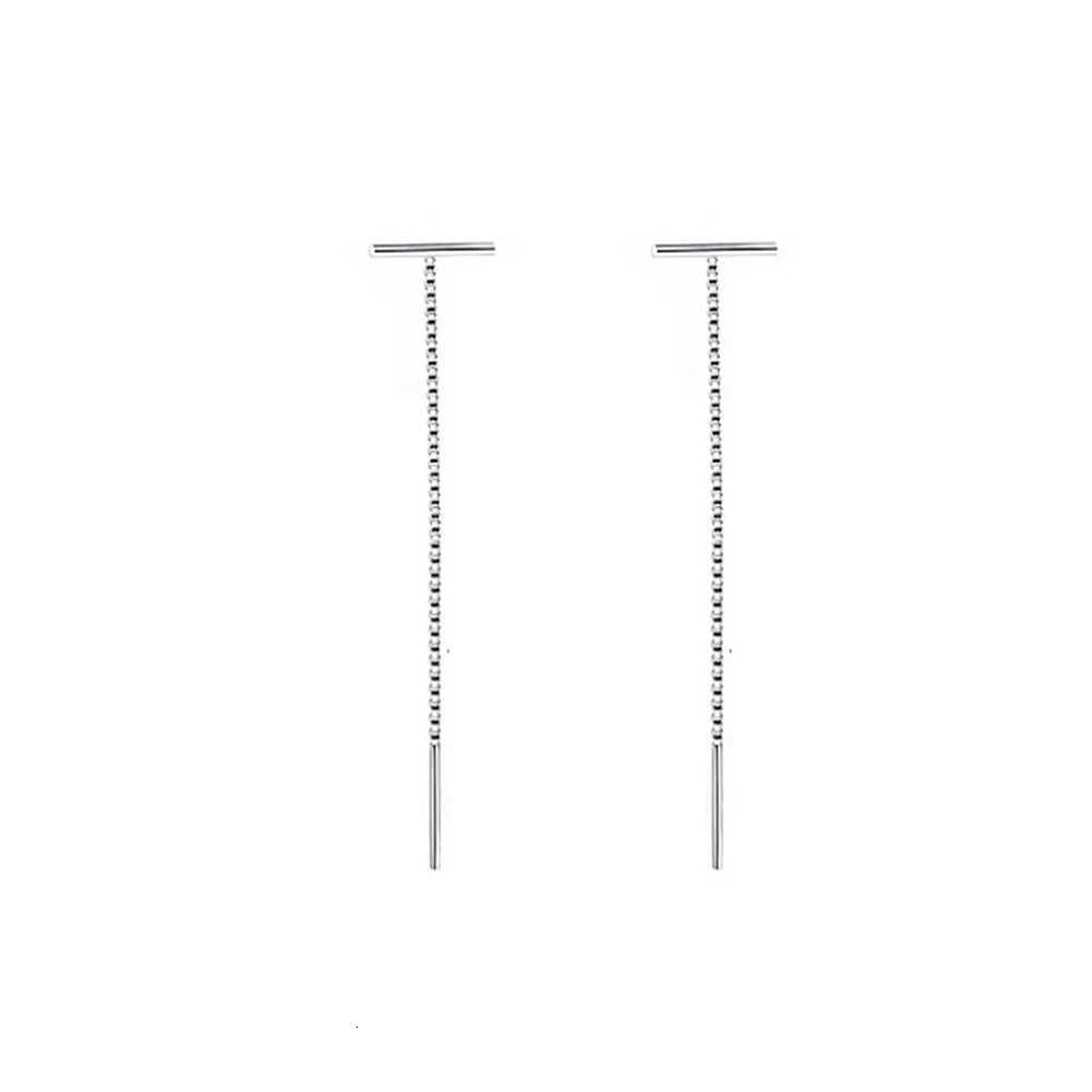 Fashion Minimalist Long Earrings Silver Color Simple Tassel Chain Statement Earrings for Women Korean Joker Ear Line Jewelry Gift XJ250722