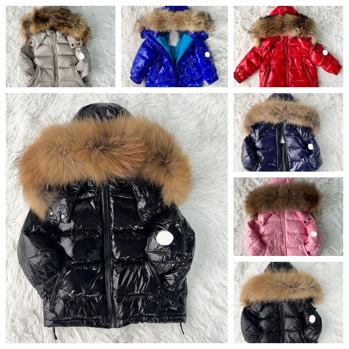 Monograms children's designer jacket, baby down jacket, fashionable 100% goose down filled top, brand comfortable and warm school jacket