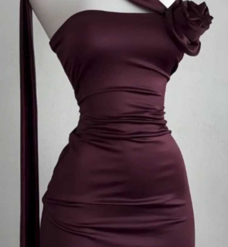 Sexy Strapless Backless Long Dress Women 2025 Summer Fashion Ribbon Flower Party Evening Dresses Sleeveless Bodycon Dress XJ250722