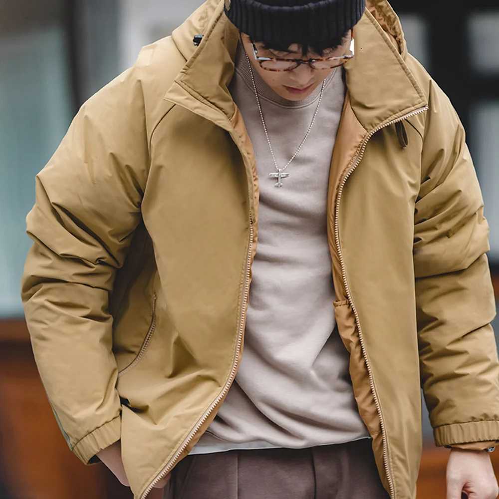 Madon Winter Hooded Down Jacket for Men White Duck Down Filling Thickened Warm Outer Coat Outdoor Windproof Parkas Black Jacket W250722