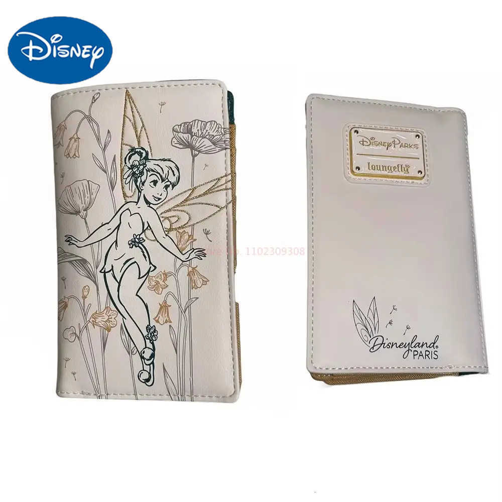Disney Wallet Loungefly Tinker Bell Collection Disneyland Embroidery Wallet Card Bag Storage Bag Coin Purse Fashion Girls Gifts W250722