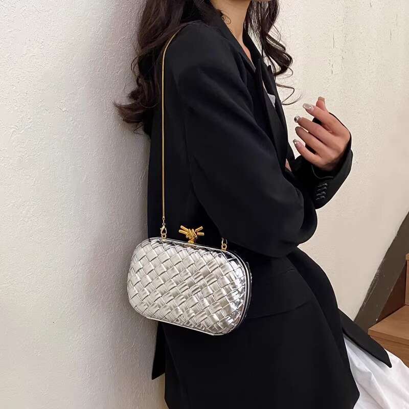 High-End Woven Box for Women 2025 New Exquisite Clutch Fashion Crossbody Single Shoulder Chain Small Square Bag Weave Designer Luxury handbag