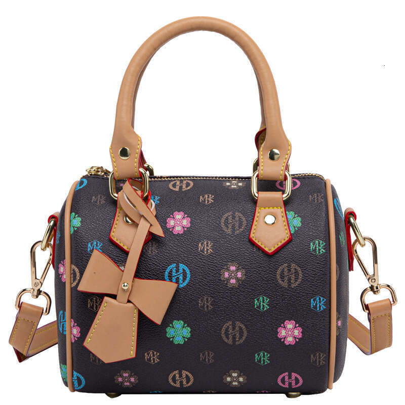 Printed Boston Handheld Pillow New Fashion Light Luxury Single Shoulder Crossbody Bag Trendy Versatile for Women