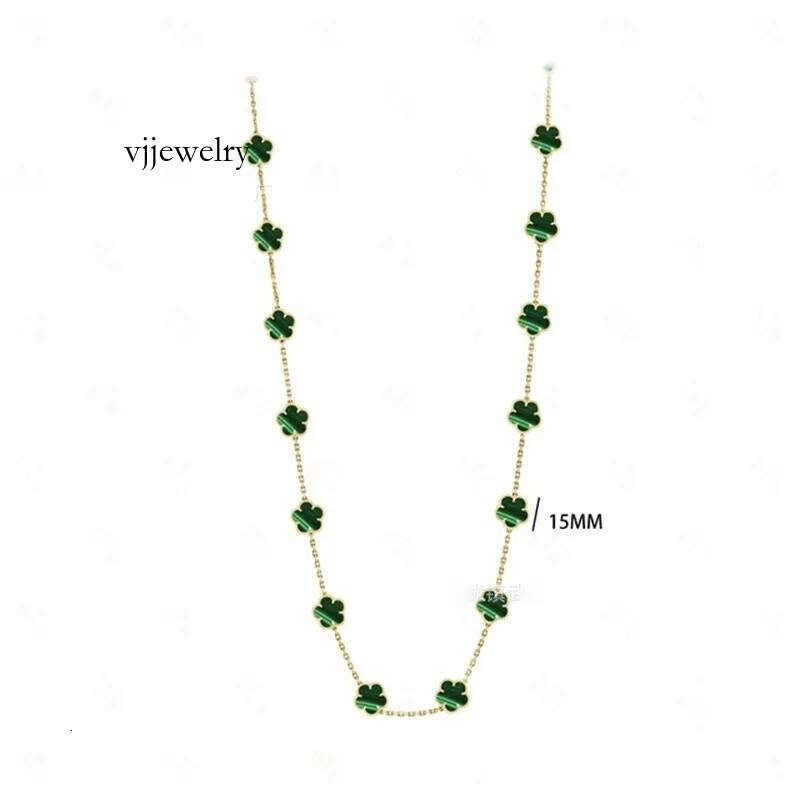 European and American fashion personality new flower necklace High quality titanium steel micro-inlaid shell retro designer long necklace