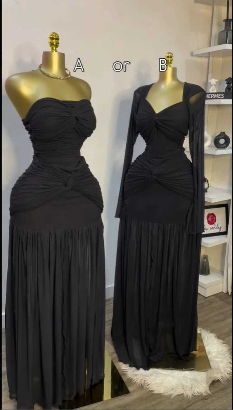 12019 Women Stacked Ruched Draped High Split Pleated Maxi Long Bodycon Dress 2025 Holiday Birthday Club Party Evening Dresses XJ250722
