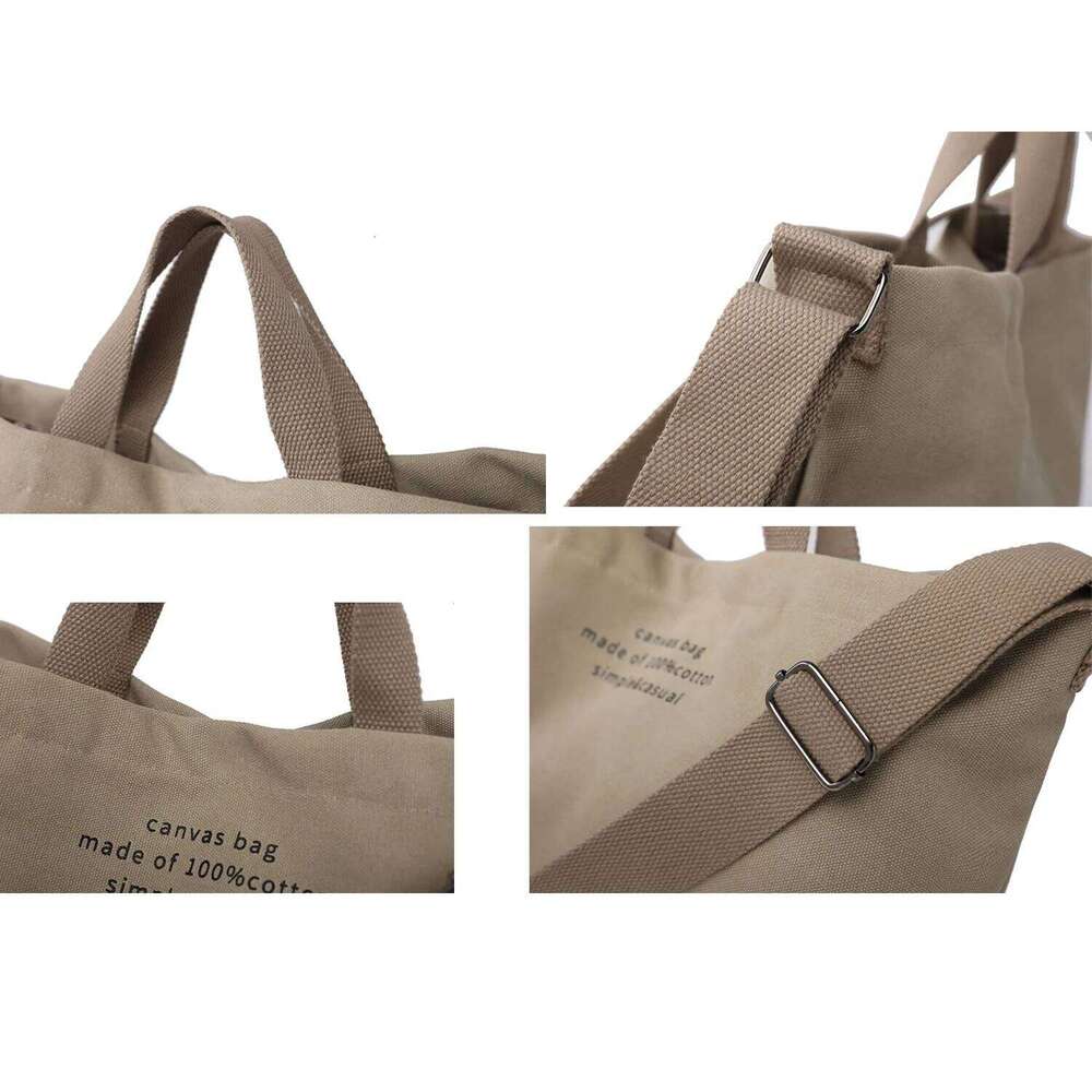 Large capacity commuter canvas messenger Laptop Simple all-in-one Tote Academy girl crossbody bag zwq