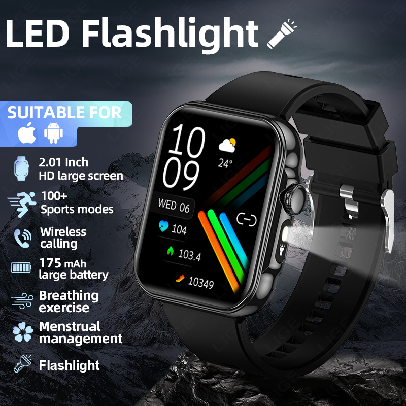 LIGE Fitness tracker watch with heart rate monitor large screen activity tracker with pedometer sleep monitoring calories pedometer smart watch men�