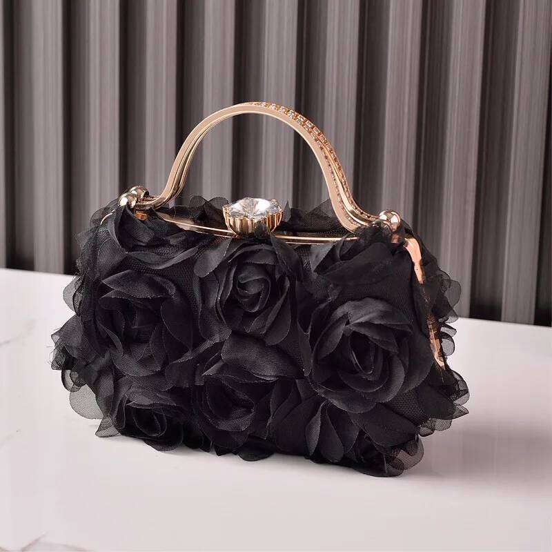 Designer Bags Pink Flower Banquet Women's Cheongsam Evening Bag Handmade Shoulder Dia Box Bags Designer Purse And Handbag Luxury Bag