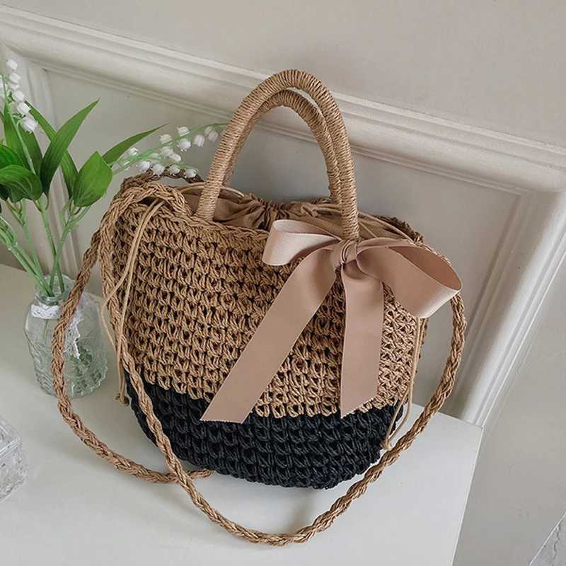 Ladies Fi Summer Str Crossbody Bag Wen Beach Shopping Woven Shoulder Messenger Handbag Y250722