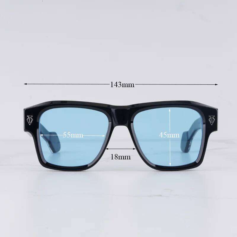 ESTOQUE Men's Vintage Craft Square Black Sunglasses Light Luxuy Designer Brand Top Quality Thick Acetate Solar Glasses for Male