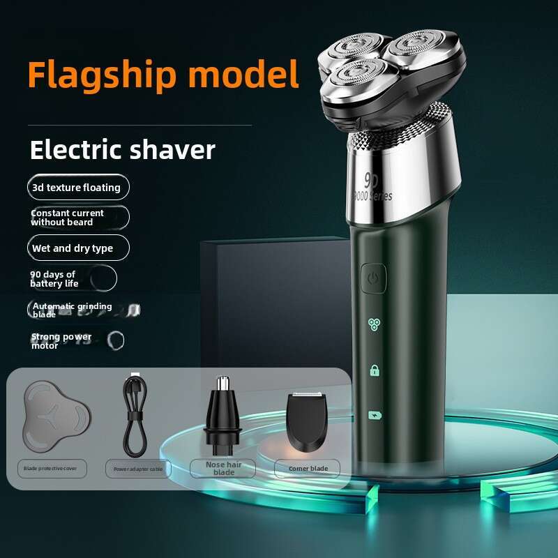 Electric Shaver for Men, Rechargeable Rotary Head, Washable Multi-Function Beard Trimmer, Ultra-Clean Razor