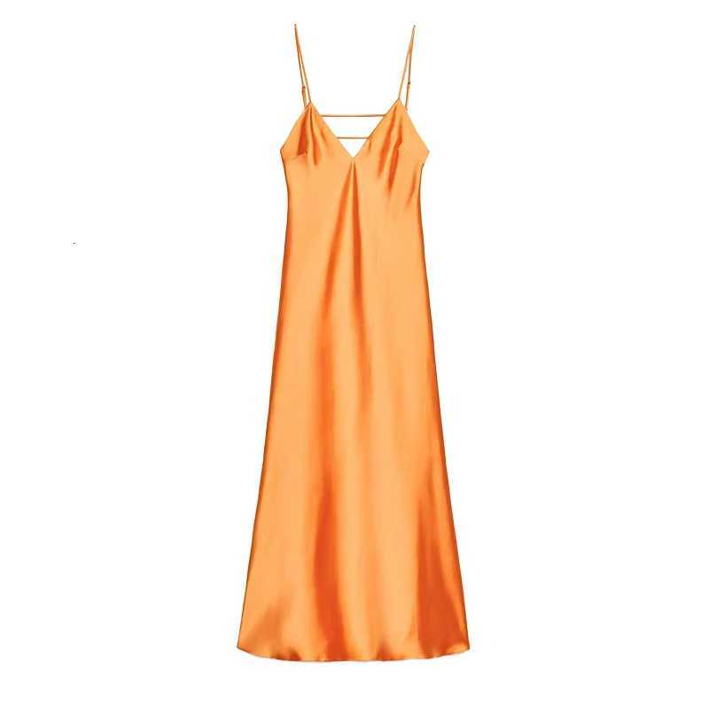 100% Solid Satin Pleated Maxi Dress Women Chic Sleeveless Off Shoulder V Neck Sling Slim Fit Dress Holiday Lady Party Wear XJ250722